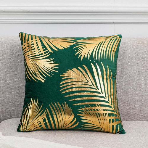 Gold Leaf Velvet Cushion Cover