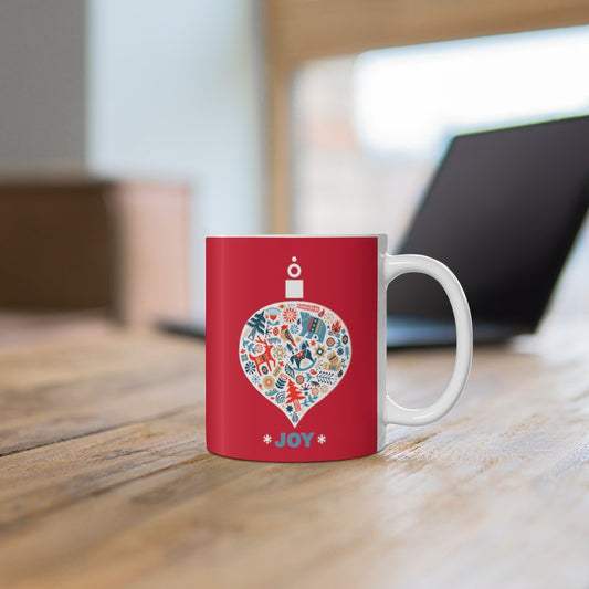 Holiday Joy Ornament Mug — 11oz