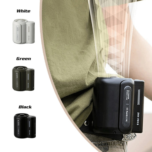 Portable USB fan with strong airflow – ideal for outdoor sports, travel, work, and summer cooling.