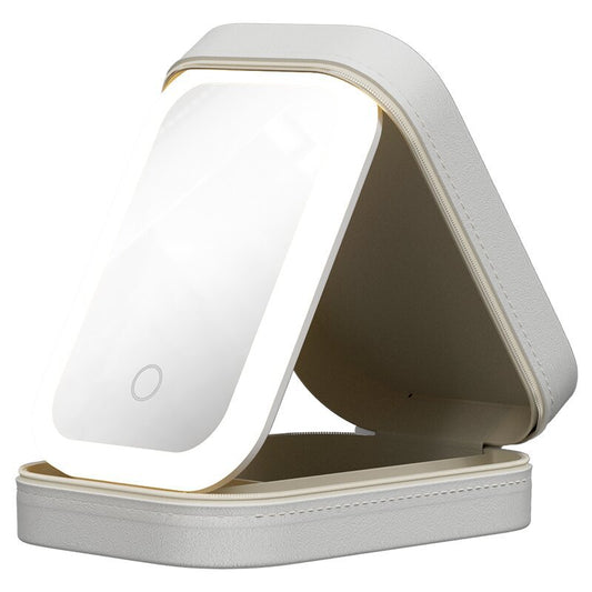 LED Makeup Storage Box with Mirror – Lighted Vanity Organiser with Touch Control