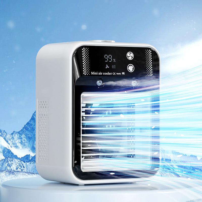 Portable air conditioner and cooling fan – provides efficient water-based cooling