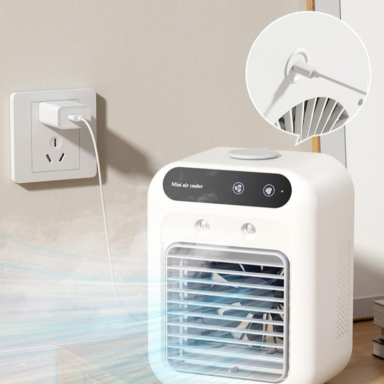 Portable air conditioner and cooling fan – provides efficient water-based cooling