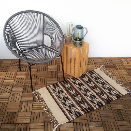 Neza Handwoven Wool Rug — Arrows Design
