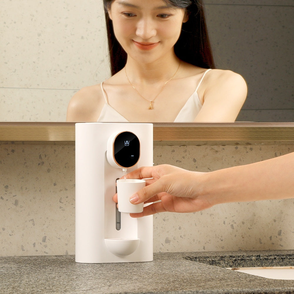 Wall-mounted automatic mouthwash dispenser