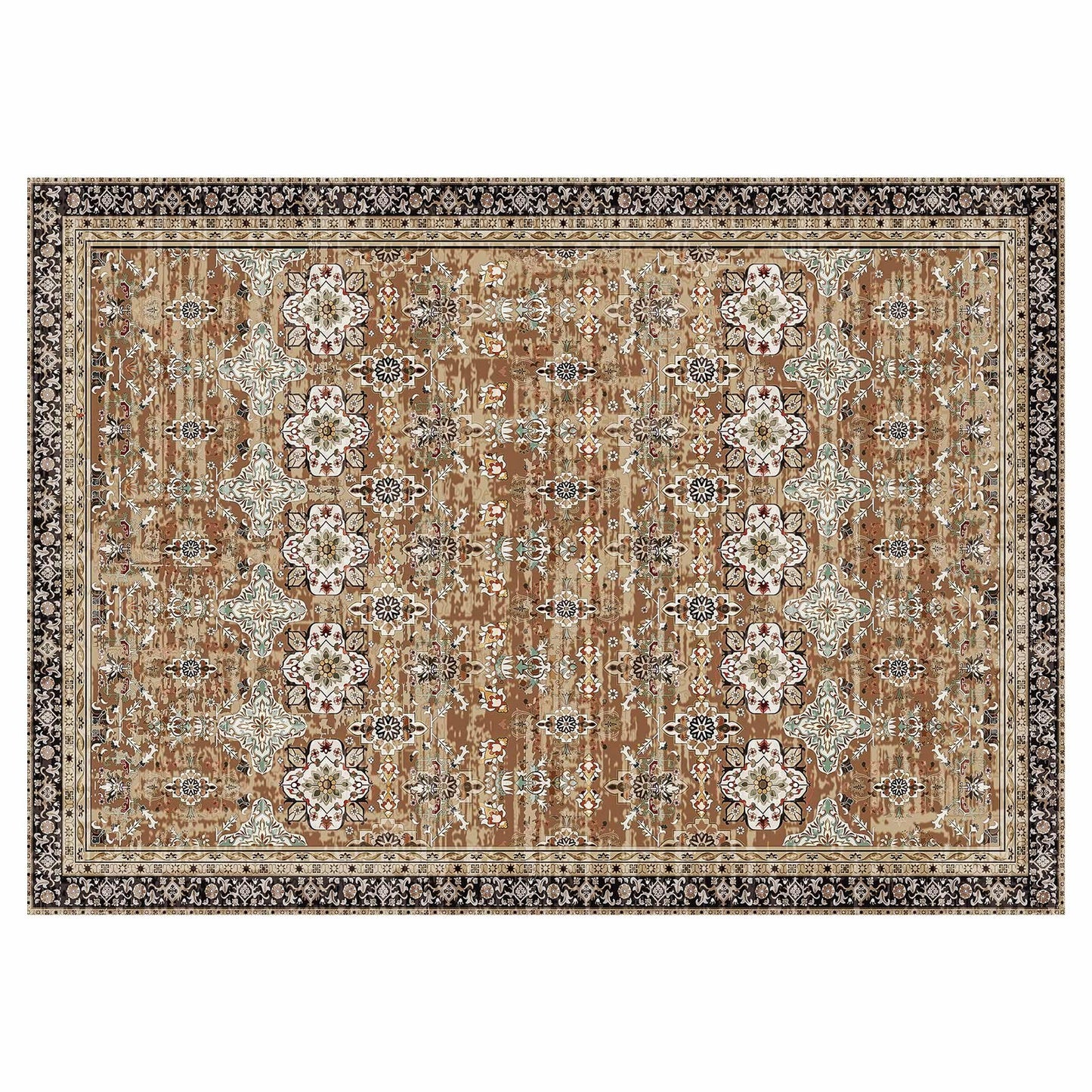 Area Rug, 9 x 12 ft Large Washable Rug, Non-Slip and Tear-Resistant