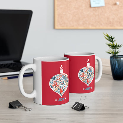 Holiday Joy Ornament Mug — 11oz
