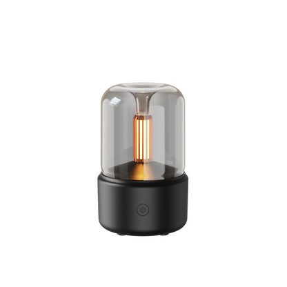 Candlelight Aroma Humidifier – Flickering LED Glow Diffuser