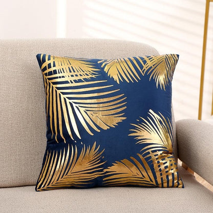 Gold Leaf Velvet Cushion Cover