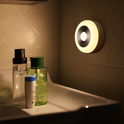 LED Motion Sensor Night Light – Auto On/Off, Battery or Rechargeable