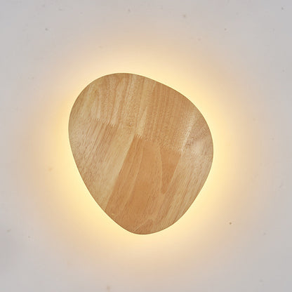 Log Art Wall Lamp – Natural Solid Wood Decorative Wall Light