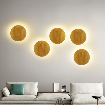 Log Art Wall Lamp – Natural Solid Wood Decorative Wall Light