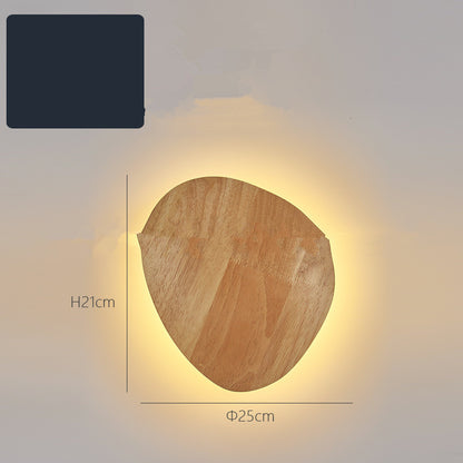 Log Art Wall Lamp – Natural Solid Wood Decorative Wall Light