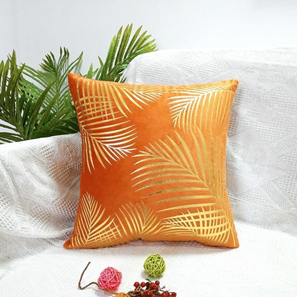 Gold Leaf Velvet Cushion Cover