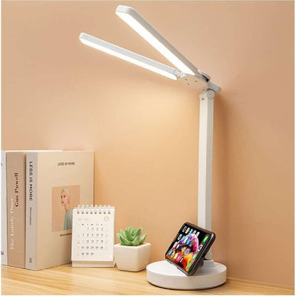 Double-Ended Dual Head LED Desk Lamp – USB Powered, Dimmable