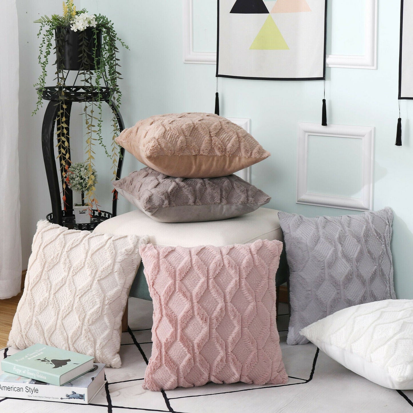 Plush Faux Fur Cushion Cover