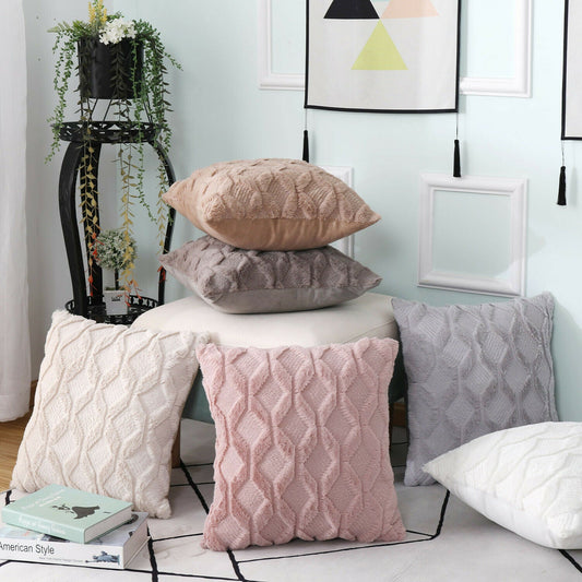 Plush Faux Fur Cushion Cover
