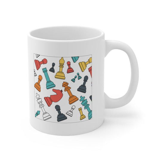 Floating Chess Pieces Mug — 11oz