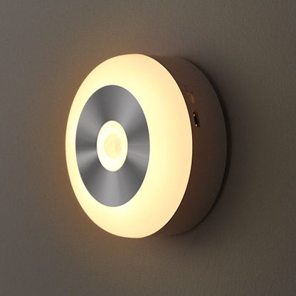 LED Motion Sensor Night Light – Auto On/Off, Battery or Rechargeable