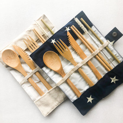 Bamboo Cutlery Set — Reusable Zero Waste