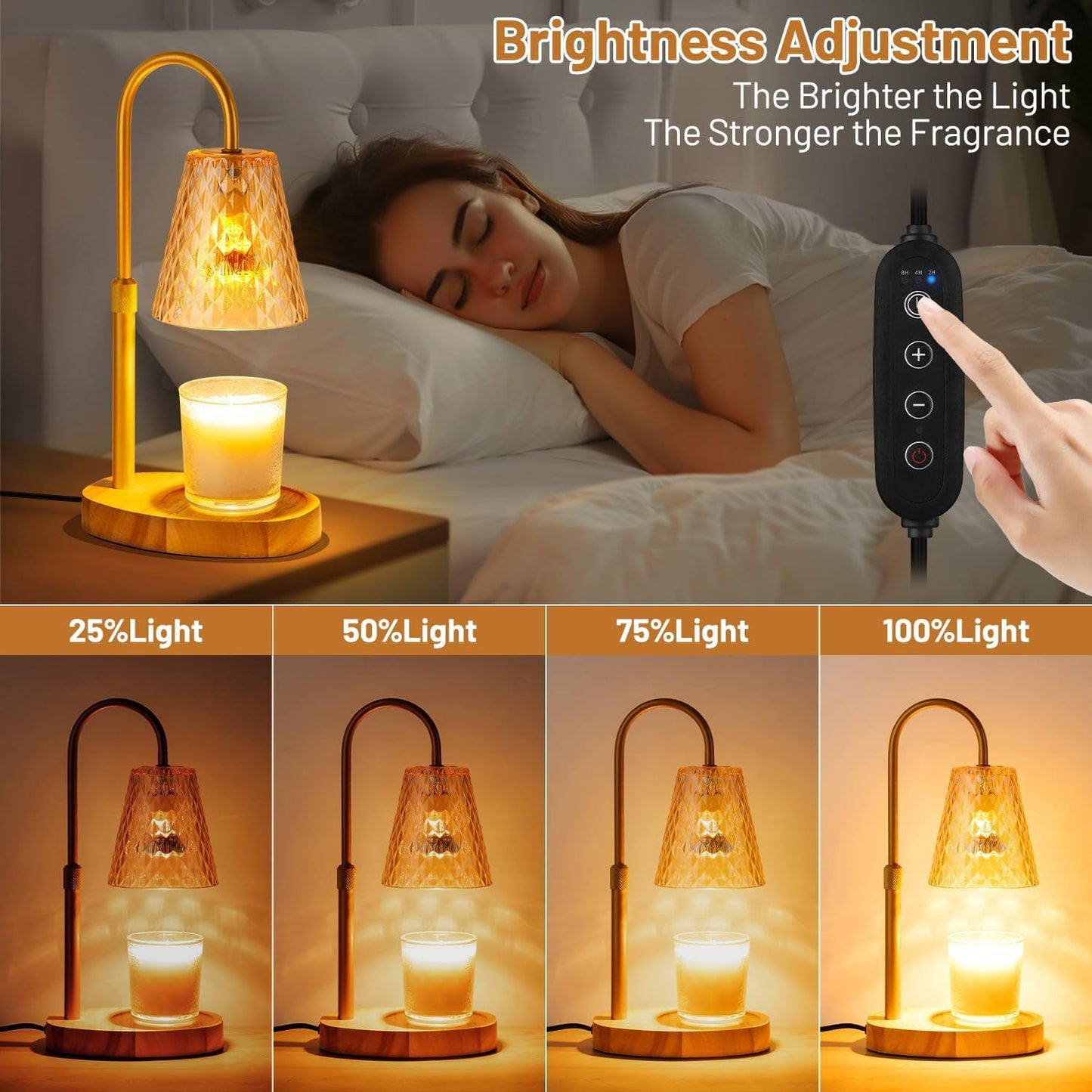 Lamp in living room setting creating warm ambient atmosphere