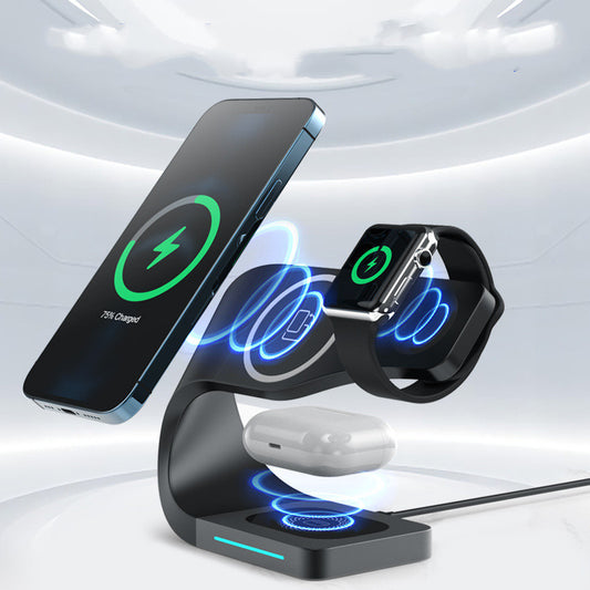 15W Magnetic Wireless Charging Stand – Multi-Device Fast Charger