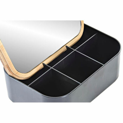 Bamboo Jewellery Box with Mirror — Black