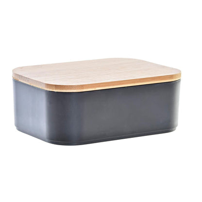 Bamboo Jewellery Box with Mirror — Black