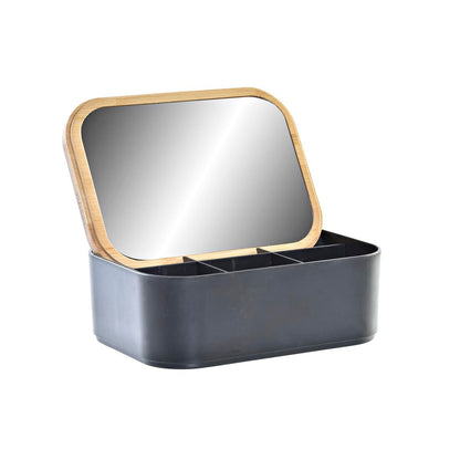 Bamboo Jewellery Box with Mirror — Black