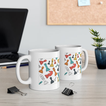 Floating Chess Pieces Mug — 11oz