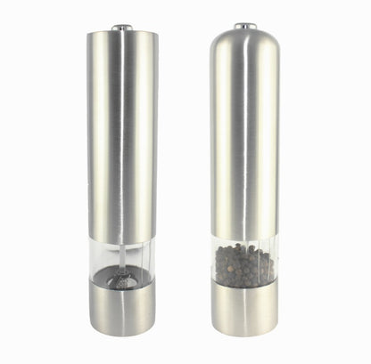 Electric Stainless Steel Pepper & Spice Grinder – One-Touch with LED Light