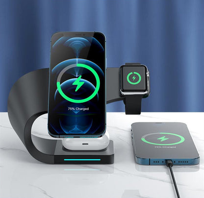 15W Magnetic Wireless Charging Stand – Multi-Device Fast Charger