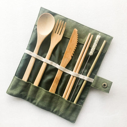 Bamboo Cutlery Set — Reusable Zero Waste