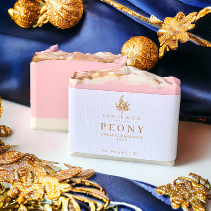 Pink Peony Shea Butter Soap - Romantic Floral Luxury Bar