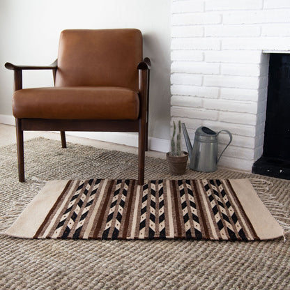 Neza Handwoven Wool Rug — Arrows Design