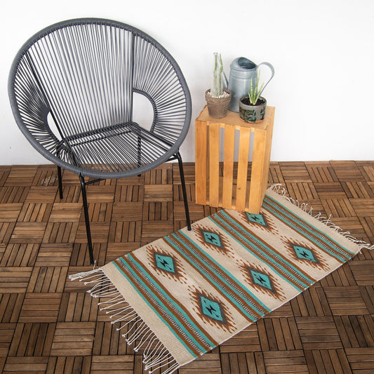 Bizalú Handwoven Wool Rug — Eyes Design