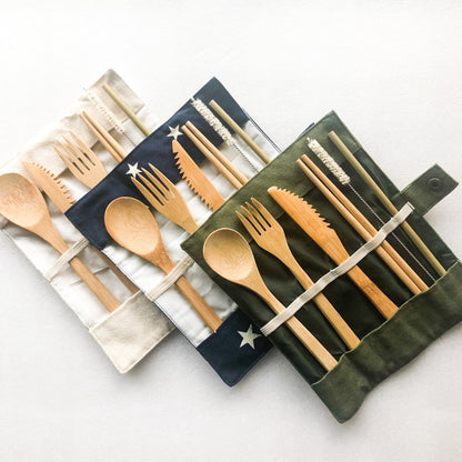 Bamboo Cutlery Set — Reusable Zero Waste