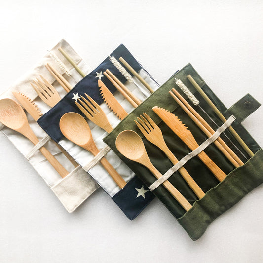 Bamboo Cutlery Set — Reusable Zero Waste