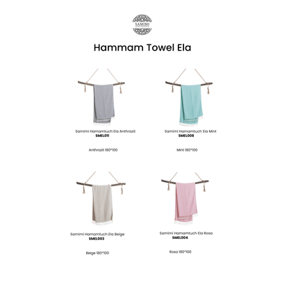 Beach Spa Turkish Hammam Towel Ela Pink