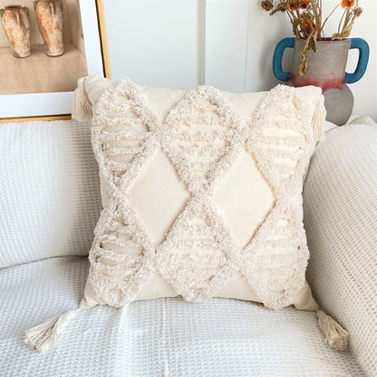 Boho Cotton Tufted Cushion Cover