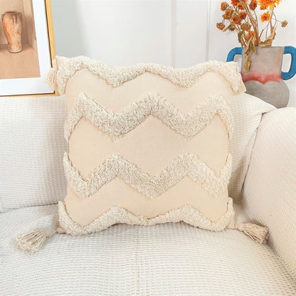 Boho Cotton Tufted Cushion Cover