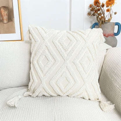 Boho Cotton Tufted Cushion Cover — Design 9 & 10