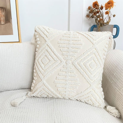 Boho Cotton Tufted Cushion Cover — Design 9 & 10