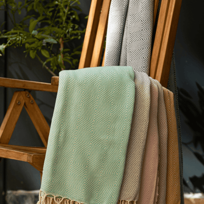 Beach Spa Turkish Hammam Towel Crystal Beige