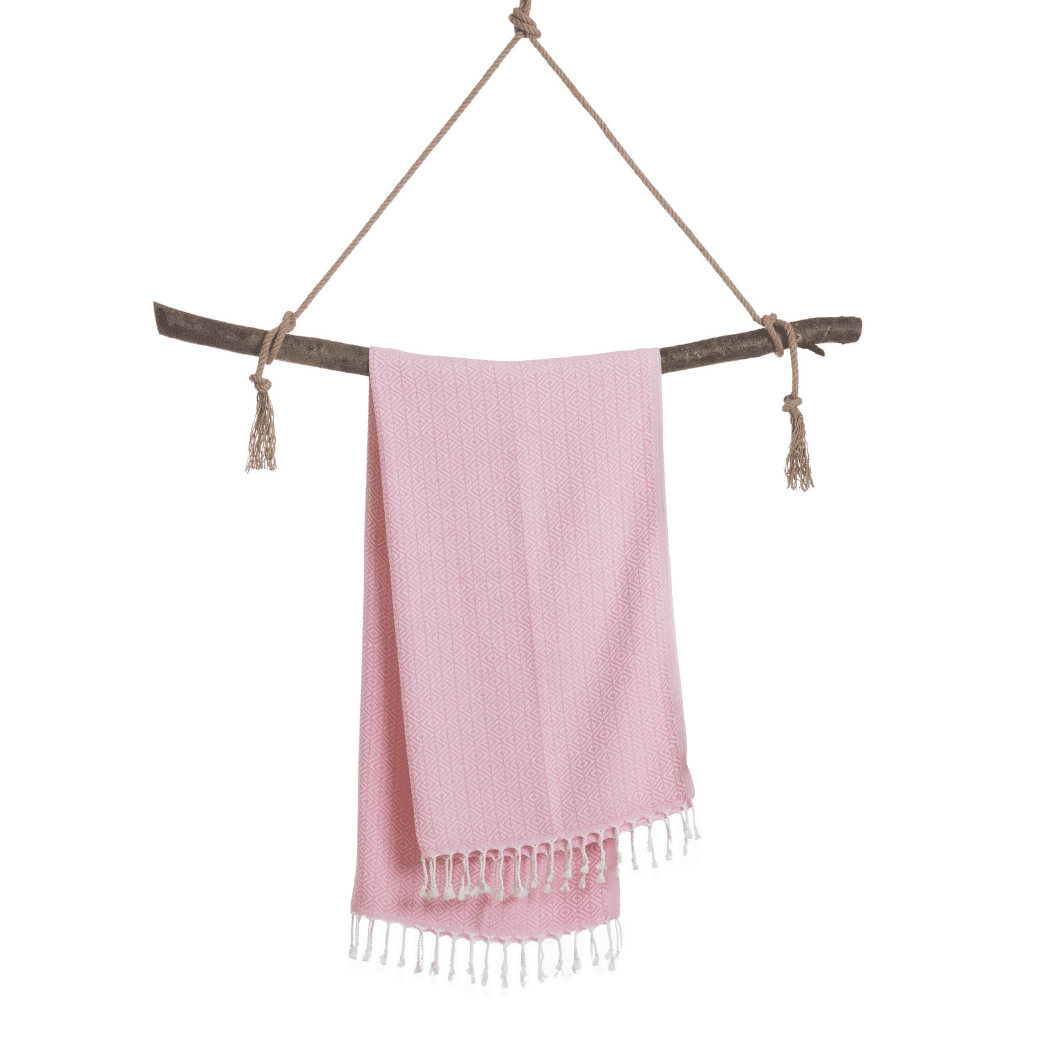 Beach Spa Turkish Hammam Towel Ela Pink
