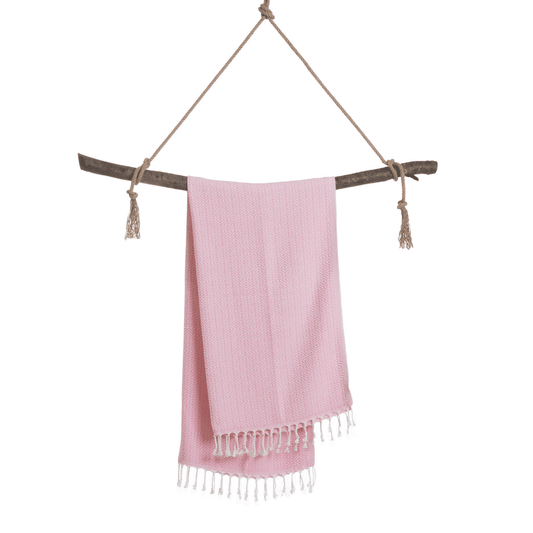 Beach Spa Turkish Hammam Towel Ela Pink