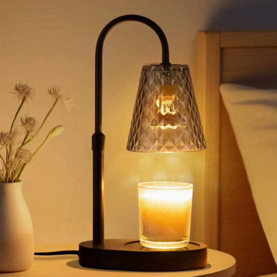 Adjustable height lamp extended showing full height range