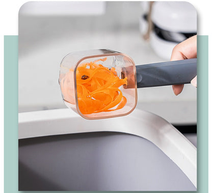 Stainless Steel Peeler with Catch Container – No-Mess Kitchen Peeler