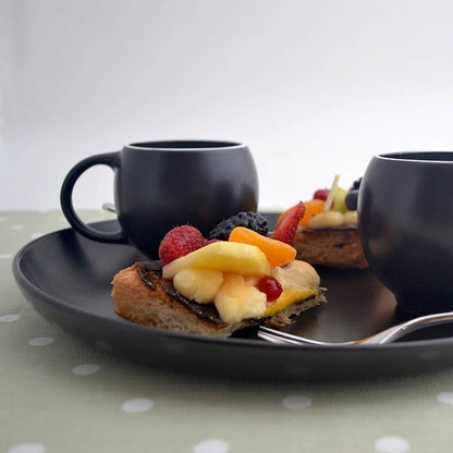 EVA teacups set of 2 - Black matte