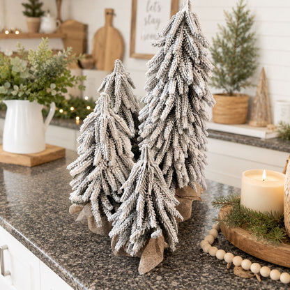 Snow Trees | Flocked Christmas Tree Decor Sets