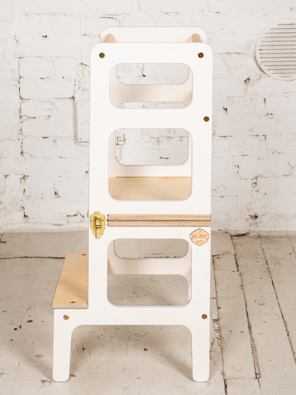 2-in-1 White Foldable Kitchen Helper & Table